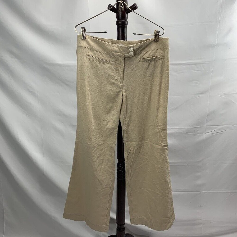 Lightweight Tan Linen Blend Pants New York‎ & Company size 8